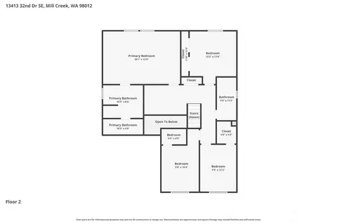 Floorplan - 13413 32nd Dr SE, Mill Creek, WA 98012 photo 2 of 2