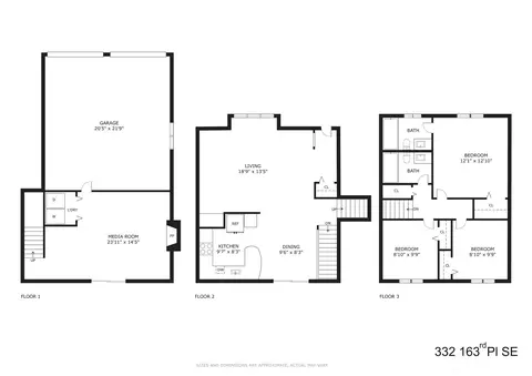 Floorplan - 332 163rd Pl SE, Bothell, WA 98012 photo 1 of 1