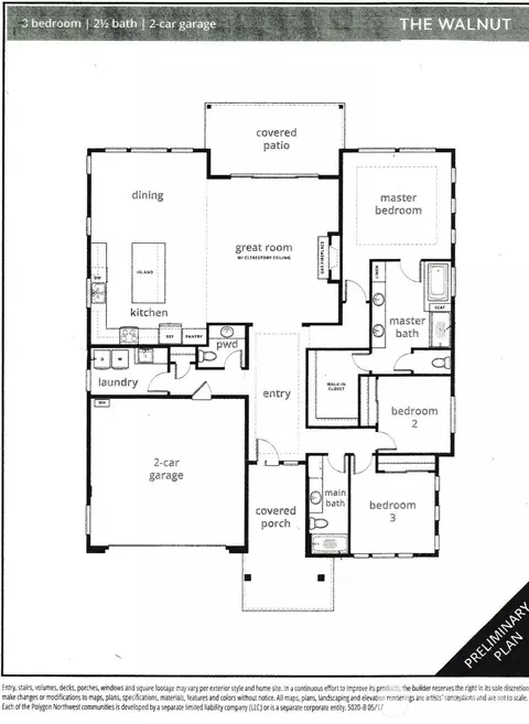 Floorplan - 3335 Arrowroot St SE, Lacey, WA 98513 photo 1 of 1