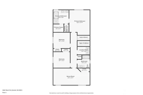Floorplan - 3028 183rd Pl SE, Bothell, WA 98012 photo 2 of 3