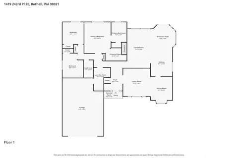 Floorplan - 1419 243rd Pl SE, Bothell, WA 98021 photo 1 of 1