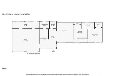 Floorplan - 2623 Sandra Ave, Centralia, WA 98531 photo 3 of 3