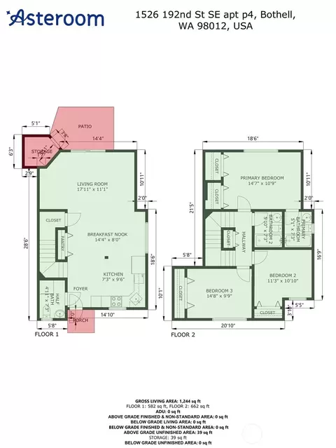 Floorplan - 1526 192nd St SE #P4, Bothell, WA 98012 photo 1 of 1