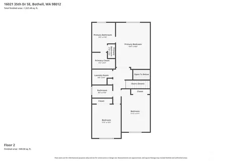 Floorplan - 16021 35th Dr SE, Bothell, WA 98012 photo 2 of 2