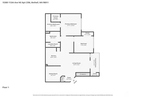 Floorplan - 15300 112th Ave NE #C306, Bothell, WA 98011 photo 1 of 1