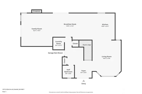 Floorplan - 14719 102nd Ave NE, Bothell, WA 98011 photo 1 of 2