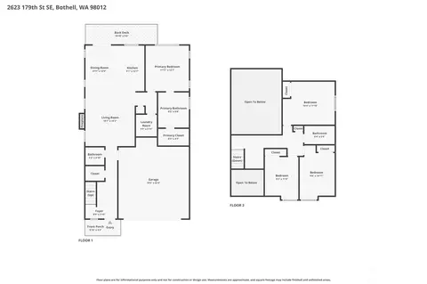 Floorplan - 2623 179th St SE, Bothell, WA 98012 photo 1 of 1
