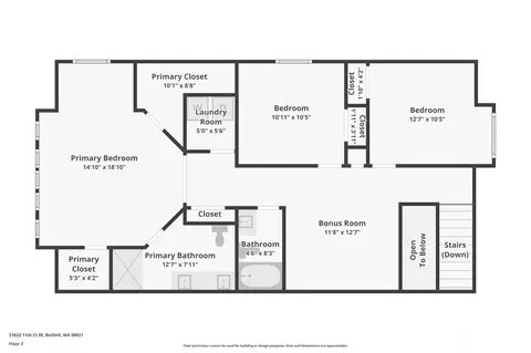 Floorplan - 21622 11th Ct SE, Bothell, WA 98021 photo 2 of 2