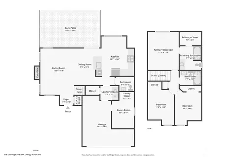 Floorplan - 508 Eldredge Ave NW, Orting, WA 98360 photo 1 of 1