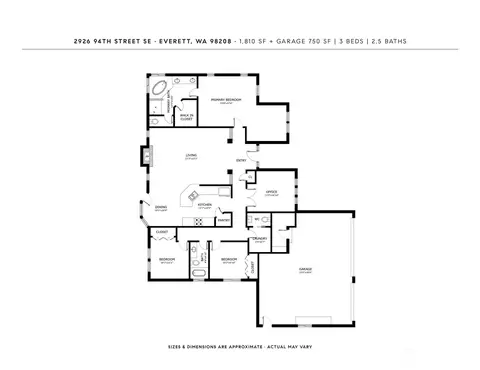 Floorplan - 2926 94th St SE, Everett, WA 98208 photo 1 of 1