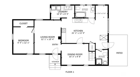 Floorplan - 312 Taylor St SW, Orting, WA 98360 photo 1 of 2