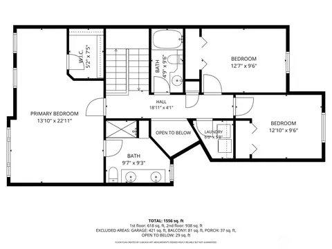 Floorplan - 13021 NE 182nd Pl #A, Bothell, WA 98011 photo 2 of 2