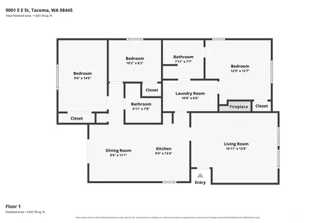 Floorplan - 9001 E St, Tacoma, WA 98445 photo 1 of 1