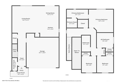 Floorplan - 3228 177th Pl SE, Bothell, WA 98012 photo 1 of 3