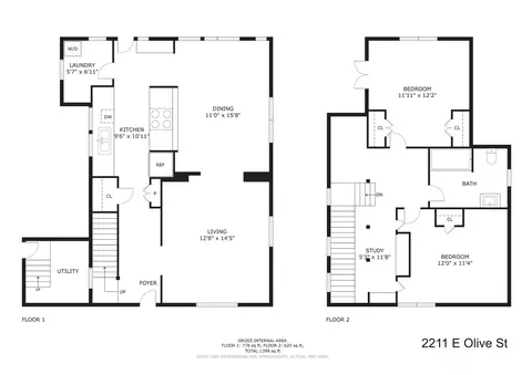 Floorplan - 2211 E Olive St, Seattle, WA 98122 photo 1 of 1