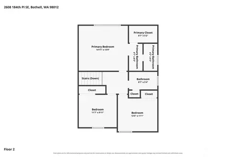 Floorplan - 2608 184th Pl SE, Bothell, WA 98012 photo 3 of 3