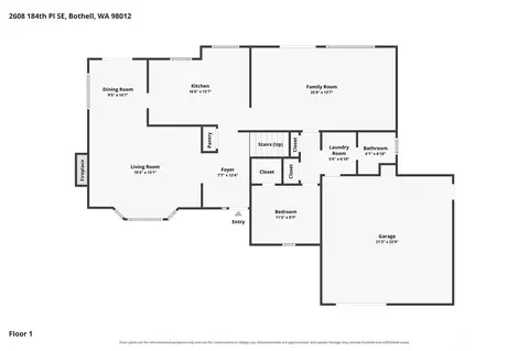 Floorplan - 2608 184th Pl SE, Bothell, WA 98012 photo 2 of 3