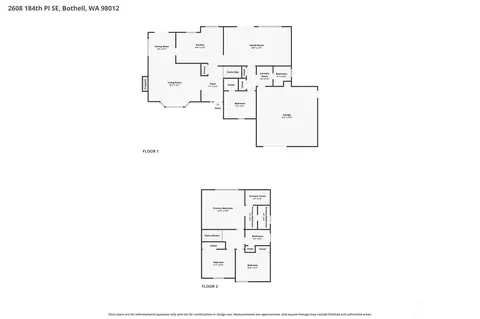 Floorplan - 2608 184th Pl SE, Bothell, WA 98012 photo 1 of 3