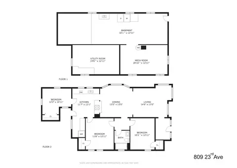 Floorplan - 809 23rd Ave E, Seattle, WA 98112 photo 1 of 1