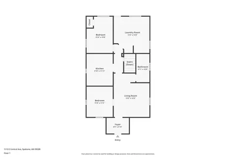 Floorplan - 1113 E Central Ave, Spokane, WA 99208 photo 1 of 2
