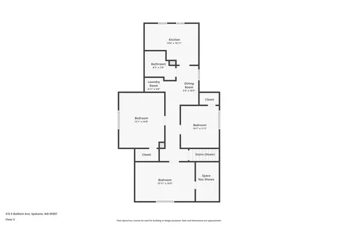 Floorplan - 415 E Baldwin Ave, Spokane, WA 99207 photo 3 of 3