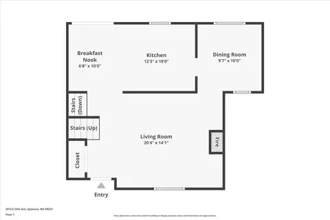 Floorplan - 3316 E 35th Ave, Spokane, WA 99223 photo 1 of 3