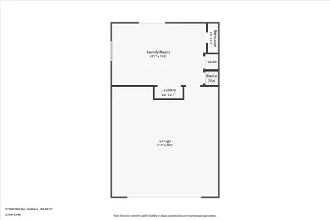 Floorplan - 3316 E 35th Ave, Spokane, WA 99223 photo 3 of 3