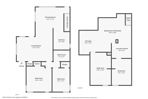 Floorplan - 5518 E Commerce Ave, Spokane, WA 99212 photo 2 of 3