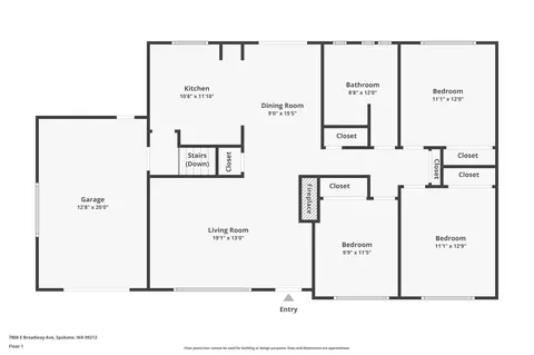 Floorplan - 7808 E Broadway Ave, Spokane Valley, WA 99212 photo 2 of 3