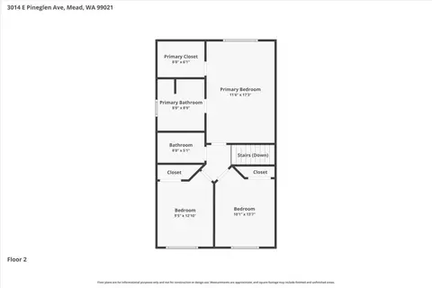 Floorplan - 3014 E Pineglen Ave, Mead, WA 99021 photo 2 of 3