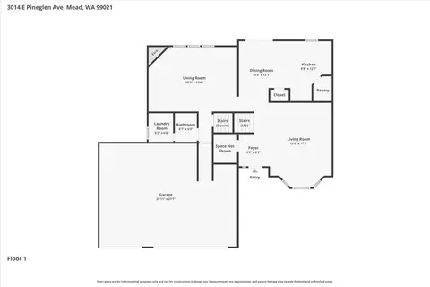 Floorplan - 3014 E Pineglen Ave, Mead, WA 99021 photo 1 of 3