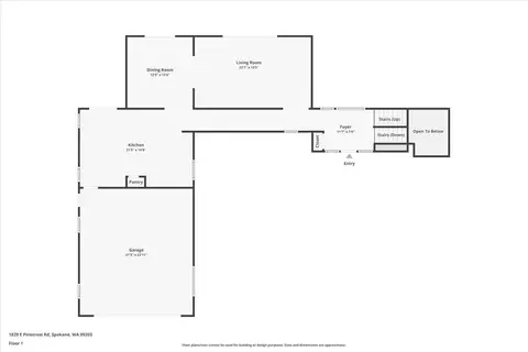 Floorplan - 1829 E Pinecrest Rd, Spokane, WA 99203 photo 1 of 4