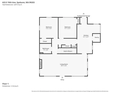 Floorplan - 623 E 19th Ave, Spokane, WA 99203 photo 1 of 2