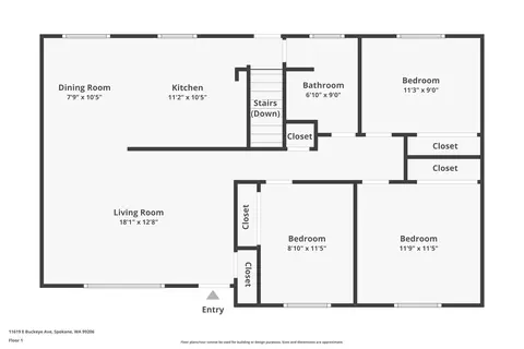 Floorplan - 11619 E Buckeye Ave, Spokane Valley, WA 99206 photo 2 of 2