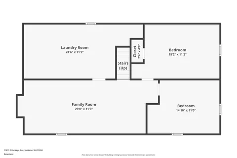 Floorplan - 11619 E Buckeye Ave, Spokane Valley, WA 99206 photo 1 of 2