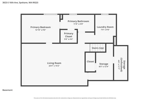 Floorplan - 3023 E 16th Ave, Spokane, WA 99223 photo 3 of 3