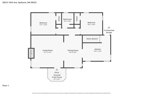 Floorplan - 3023 E 16th Ave, Spokane, WA 99223 photo 2 of 3