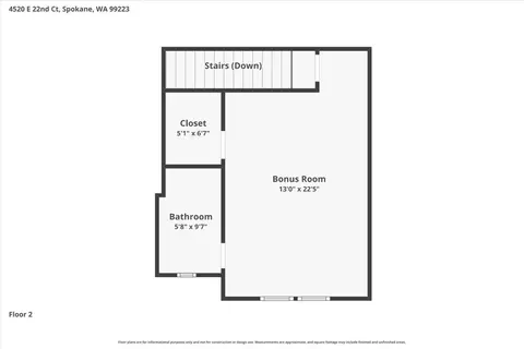 Floorplan - 4520 E 22nd Ct, Spokane, WA 99223 photo 2 of 2