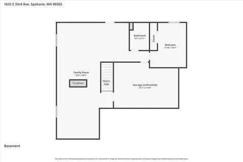 Floorplan - 1632 E 33rd Ave, Spokane, WA 99203 photo 3 of 3