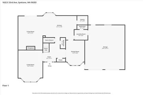 Floorplan - 1632 E 33rd Ave, Spokane, WA 99203 photo 1 of 3