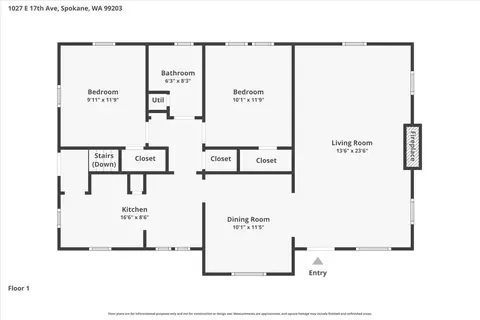 Floorplan - 1027 E 17th Ave, Spokane, WA 99203 photo 1 of 2