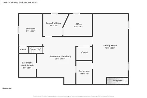 Floorplan - 1027 E 17th Ave, Spokane, WA 99203 photo 2 of 2