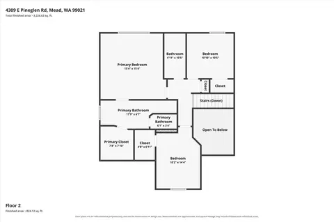 Floorplan - 4309 E Pineglen Rd, Mead, WA 99021 photo 2 of 3