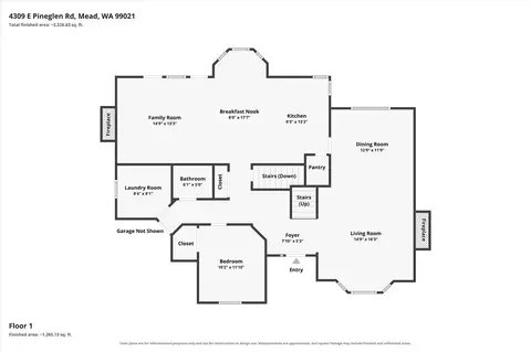 Floorplan - 4309 E Pineglen Rd, Mead, WA 99021 photo 1 of 3