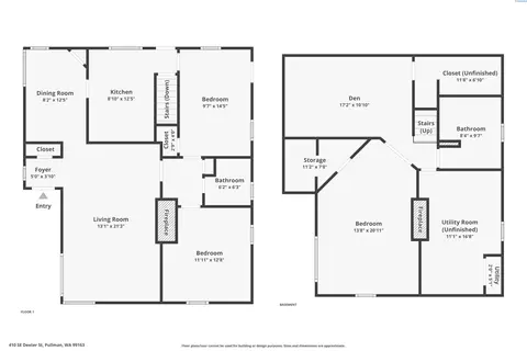 Floorplan - 410 SE Dexter St, Pullman, WA 99163 photo 1 of 1