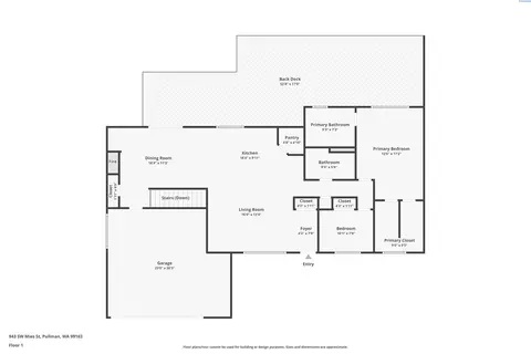 Floorplan - 943 SW Mies St, Pullman, WA 99163 photo 1 of 2