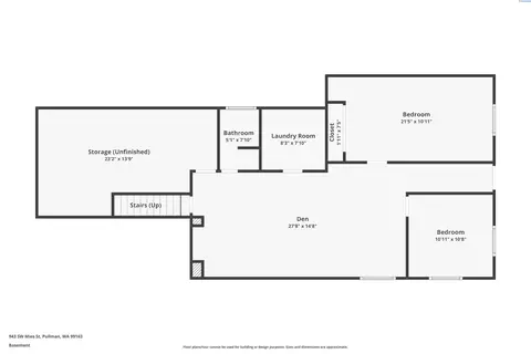 Floorplan - 943 SW Mies St, Pullman, WA 99163 photo 2 of 2