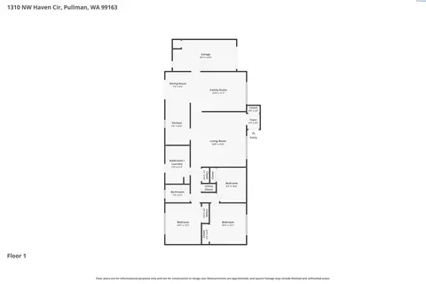 Floorplan - 1310 NW Haven Cir, Pullman, WA 99163 photo 1 of 1