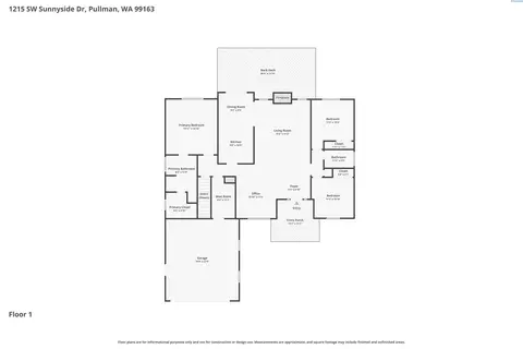 Floorplan - 1215 Sunnyside Dr, Pullman, WA 99163 photo 1 of 2