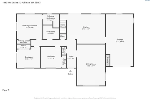 Floorplan - 1810 NW Deane St, Pullman, WA 99163 photo 3 of 3